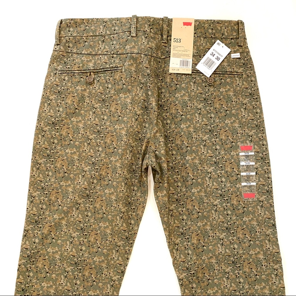 Levi’s 513 Camo NWT Pants Slacks 34x30